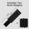 JORICY Adjustable Ankle Weights for Women Men,Weighted Pilates Wrist Weights Set of 2(1Lb Each) Silicone Arm & Leg Weights for Strength Training Walking Swimming Home Gym Physical Therapy Black view 4