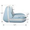 ERGOSEAT Lean Pro Casting Fishing Boat Seat High Back Bass Boat Seat, White/Sky Blue view 2