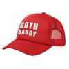 NineFit Basics Goth Daddy Hat Funny Mesh Baseball Cap Adjustable Trucker Hat for Men Women Red view 2
