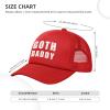 NineFit Basics Goth Daddy Hat Funny Mesh Baseball Cap Adjustable Trucker Hat for Men Women Red view 4