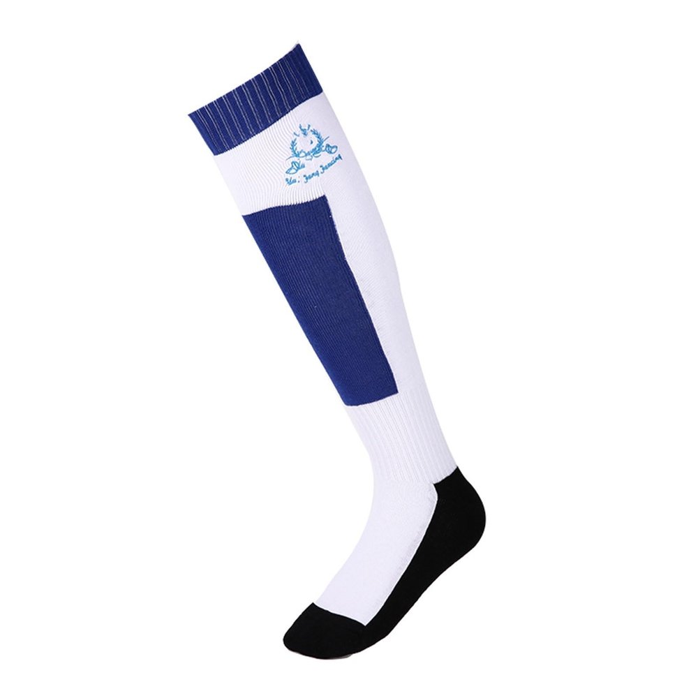HIXEL Fencing Socks High Long Sports Socks Cotton-Professional Fencing Equipment for Male and Female Fencers(Blue,X-Small)