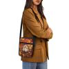 TODIYADDU Cute Hedgehog Shoulder Bag for Women Crossbody Sling Bag Red Maple Leaves Messenger Bag Small Cell Phone Purse Holder Wallet Portable Handbags for Notebook Keys Cards Nice Chest Bag view 4