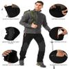 yanpipe Men's Hiking Tactical Pants Lightweight Snow Ski Outdoor Waterproof Softshell Windproof Winter Fleece Lined Cargo (Black, 38) view 2