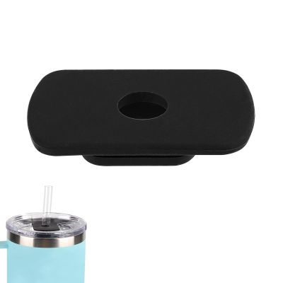 Replacement Slider Compatible with Yeti Rambler 20/30oz BPA-Free Straw Lid Attachment Rubber Straw Cover Accessories For YETI Rambler 20oz 30oz Travel Mug with Stronghold Lid (Black)