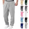 Cargo Sweatpants for Men Trendy Stretch Elastic Waist Jogger Pants Heavyweight Fleece Pants Cozy Baggy Sports Trousers view 1
