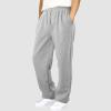 Cargo Sweatpants for Men Trendy Stretch Elastic Waist Jogger Pants Heavyweight Fleece Pants Cozy Baggy Sports Trousers view 3