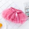 Infant Newborn Baby Girls Soft Tutu Skirt Shorts Solid Bowknot Patchwork Party Carnival (Watermelon Red, 6-12 Months) view 2