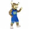 Blue Bull Mascot Costume - The Ideal Choice for School and Team Spirit view 2
