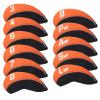 Craftsman Golf Orange Headcover 11pcs/Set Neoprene Iron Headcover+ Red Blade Putter Head Cover view 2
