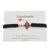 DATOA Handmade Volleyball Tennis Football Bracelet Sport Fans Gifts for Men Women Adjustable Knot Basketball Rugby Soccer Baseball Bracelets Christmas Gift - Rugby view 1