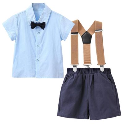 Rumyve Baby Boys Summer Gentleman Two Piece, Toddler Boys Wedding Dress Set for Graduation, Wedding