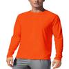 Men's UPF 50+ Long Sleeve Tee Shirts UV Sun Protection Quick Dry Tee Shirt Swim Athletic Running Workout (US, Alpha, XX-Large, Regular, Regular, Safety Orange) view 1