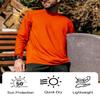 Men's UPF 50+ Long Sleeve Tee Shirts UV Sun Protection Quick Dry Tee Shirt Swim Athletic Running Workout (US, Alpha, XX-Large, Regular, Regular, Safety Orange) view 3