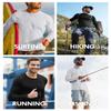Men's UPF 50+ Long Sleeve Tee Shirts UV Sun Protection Quick Dry Tee Shirt Swim Athletic Running Workout (US, Alpha, XX-Large, Regular, Regular, Safety Orange) view 4