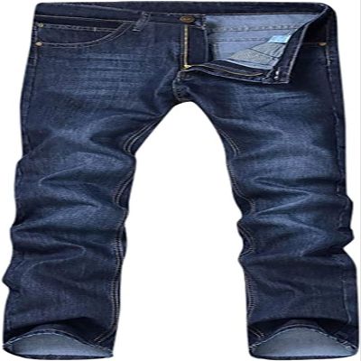 Maiyifu-GJ Mens Casual Straight Leg Jeans Pants Slim Fit Stretch Denim Pants Elastic Waist Fashion Jeans Trousers with Pocket (Blue,28)