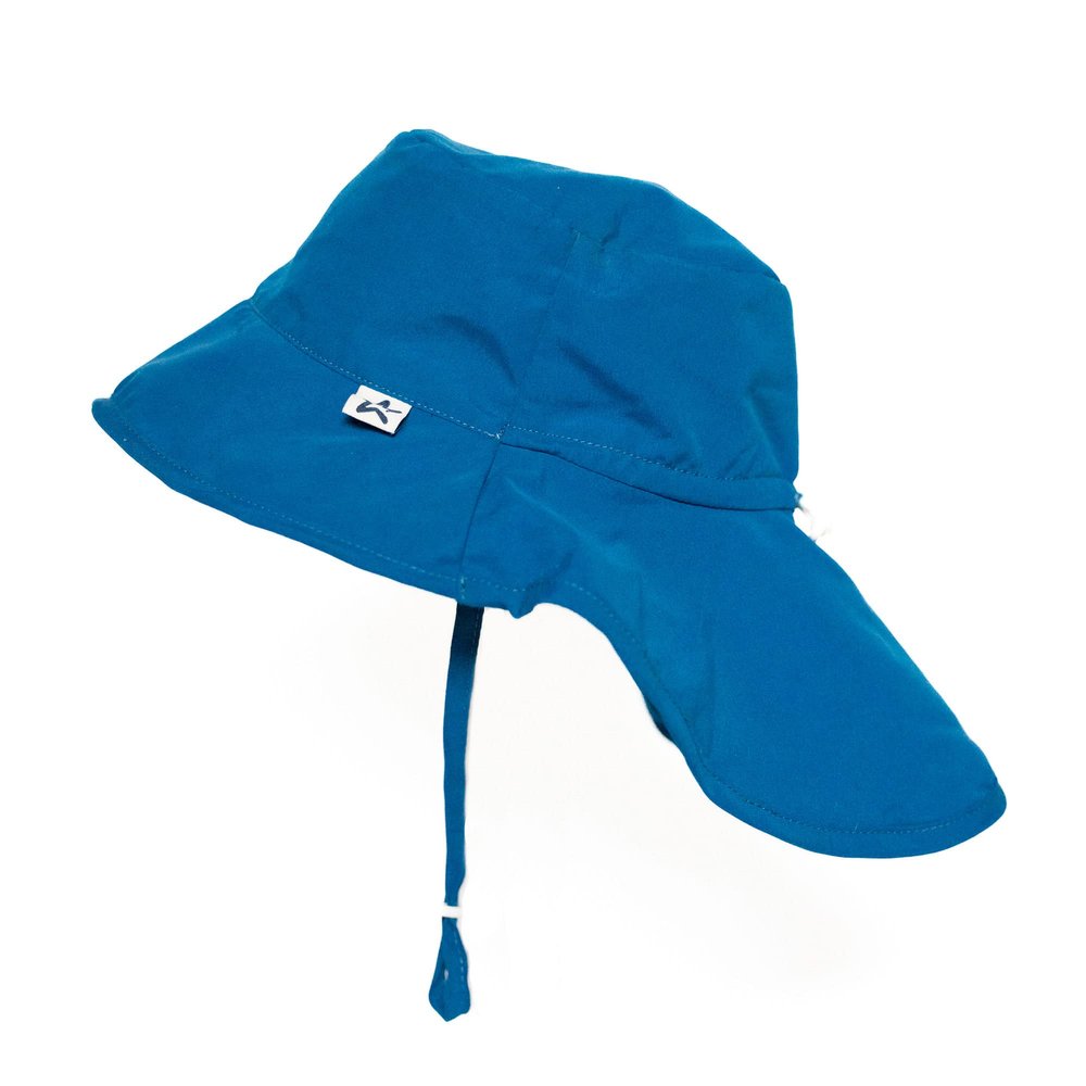 Tiny Twinkle Sun Protection Baby Flap Hat with UPF 50+ Sun Protection for Baby and Toddler Boys and Girls(Navy,2-4T)