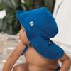 Tiny Twinkle Sun Protection Baby Flap Hat with UPF 50+ Sun Protection for Baby and Toddler Boys and Girls(Navy,2-4T) view 3