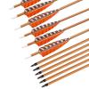 Elong 12pk 30" Archery Carbon Arrows Wood Camo Spine 700 Recurve Bows Turkey Feather Arrow view 1