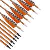 Elong 12pk 30" Archery Carbon Arrows Wood Camo Spine 700 Recurve Bows Turkey Feather Arrow view 2