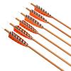Elong 12pk 30" Archery Carbon Arrows Wood Camo Spine 700 Recurve Bows Turkey Feather Arrow view 4