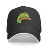 Cute Chameleon Walking Slowly Baseball Cap Women Men Hat Adjustable Outdoor Baseball Caps Sun Hat Black view 2