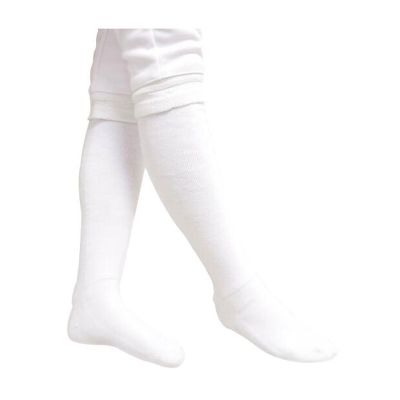 HIXEL Fencing Socks for Epee Sabre Foil High Long Sports Socks Cotton-Protective Fencing Stockings for Child and Adult Fencer(White,X-Small)