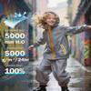 SWISSWELL Kids Rain Gear Boys Girls Suit Waterproof Windproof Youth Rain Jacket and Pants Set Windbreak Raincoat for Golf Fishing Hiking Travel School view 2