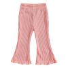 NineFit Basics 3 Pack Baby Pants Toddler Girl Ribbed Ruffle Bell Bottoms Toddler Leggings Baby Boy Pants Newborn (Pink, 12-18 Months) view 3