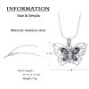 constantlife Butterfly Urn Necklace Cremation Jewelry for Ashes for Women Stainless Steel Inlaid Crystal Memorial Pendant Human Pet Ash Holder Keepsake Gift (Silver+Purple) view 2