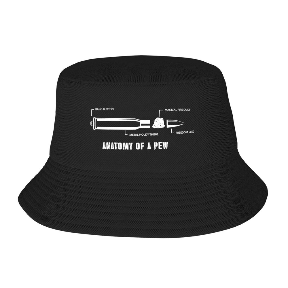 AIZBEGDLU Summer Beach Sun Hat The Anatomy of A Pew Mens Womens Bucket Hat Black