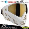 Maddog Dye i5 Thermal Dual-Pane Anti-Fog Lens Paintball Airsoft Mask Goggle System Combo with Microfiber Storage Bag | High Performance Safety Certified Protection - White/Gold view 2