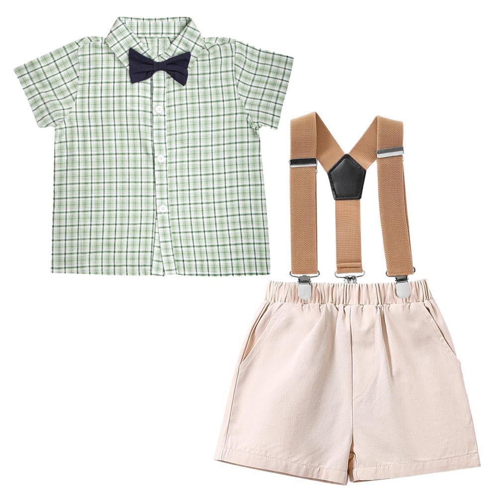 Rumyve Baby Boys Summer Gentleman Two Piece, Toddler Boys Wedding Dress Set for Graduation, Wedding