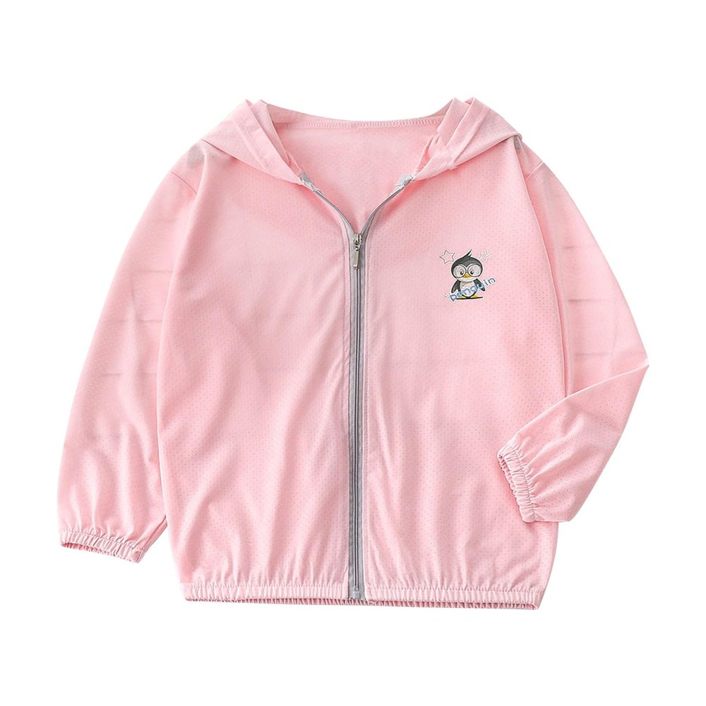 Baby Lightweight unscreen Hoodie Toddler Summer Sun tection Outwear Breathable Coat Jacket (Pink, 18-24 Months)
