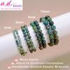 AD Beads Handmade Gemstone Stretch Elastic Bracelet Crystal Healing Reiki Nature's Beauty and Spiritual Essence Unisex (8mm, Moss Agate (Universal Connection)) view 2