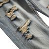 Maiyifu-GJ Mens Slim Fit Stretch Ripped Jeans Distressed Destroyed Straight Leg Denim Pants Fashion Skinny Biker Jeans (Blue,32) view 4