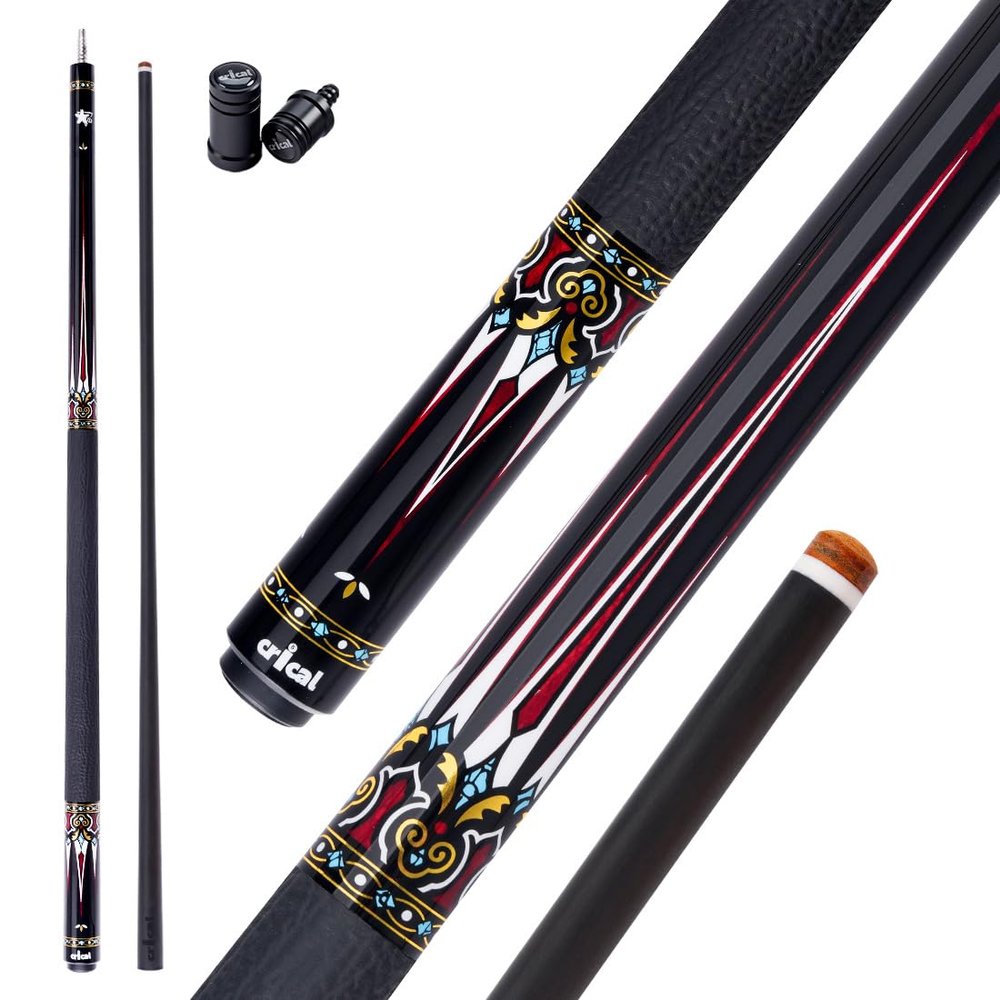 CRICAL Carbon Fiber Pool Cue Stick CXD Series Professional Pool Sticks with Super Low Deflection Pro Taper Shaft Pool Cue Tournament Level Billiard Cues with 12.5mm Tip (Precise Easy to Control)