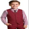 Suit for Boys,Ring Bearer Outfit,Boys Formal Vest Pants Set,Boy Suits Size 7 Burgundy Suit view 4