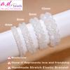 AD Beads Handmade Gemstone Stretch Elastic Bracelet Crystal Healing Reiki Nature's Beauty and Spiritual Essence Unisex (10mm, Moonstone (Love and Friendship)) view 2
