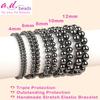 AD Beads Handmade Gemstone Stretch Elastic Bracelet Crystal Healing Reiki Nature's Beauty and Spiritual Essence Unisex (8mm, Hematite (Healing and Health)) view 2