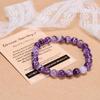 AD Beads Handmade Gemstone Stretch Elastic Bracelet Crystal Reiki Nature's Beauty and Spiritual Essence Unisex (6mm, Dream Amethyst (Third-Eye Energy)) view 3