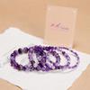 AD Beads Handmade Gemstone Stretch Elastic Bracelet Crystal Reiki Nature's Beauty and Spiritual Essence Unisex (6mm, Dream Amethyst (Third-Eye Energy)) view 4