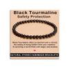 AD Beads Handmade Gemstone Stretch Elastic Bracelet Crystal Healing Reiki Nature's Beauty and Spiritual Essence Unisex (10mm, Black Tourmaline (Best Protection)) view 1