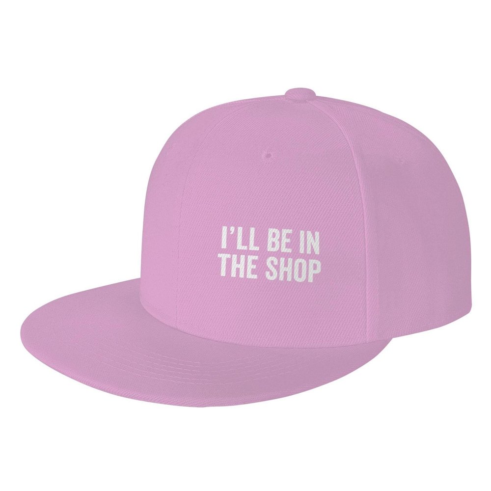 NineFit Basics I'll Be in The Shops Hat Snapback Baseball Cap Funny Flat Brim Visor Hats for Men Women Pink