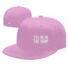 NineFit Basics I'll Be in The Shops Hat Snapback Baseball Cap Funny Flat Brim Visor Hats for Men Women Pink view 4