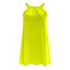 NineFit Basics Early Access Deals Summer Dresses for Women 2024 Sleeveless Trendy Scoop Neck Cute Mini Dress Casual Loose Pleated A Line Cami Sundress, X-Large, A02#yellow view 3