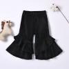Toddler Baby Girl Fashion Bell Bottom Solid Stretchy Ruffle Leggings Infant Flare Pant Wide Leg (Black, 2-3 Years) view 3