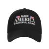 AIZBEGDLU Fashionable Baseball Cap Make America Grateful Again Classic Truck Driver Hat Black view 1