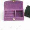 Upscale Jewelry Box Arched Small Jewelry Case Beaded Velvet Jewelry Box Organizer Velvet Jewelry For Women Fashion Durability(4) view 4