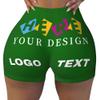 NineFit Basics Custom Yoga Shorts for Women 2 Side Print Customize Your Text Fashion Personalized Custom Shorts for Workout Yoga Gym Personalized Gifts X-Large Dark Green view 1