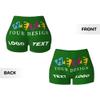 NineFit Basics Custom Yoga Shorts for Women 2 Side Print Customize Your Text Fashion Personalized Custom Shorts for Workout Yoga Gym Personalized Gifts X-Large Dark Green view 3